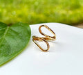 Waterproof Gold Ring, Minimalist Ring Band, Gold Stacking Ring, Non Tarnish, Bypass Ring
