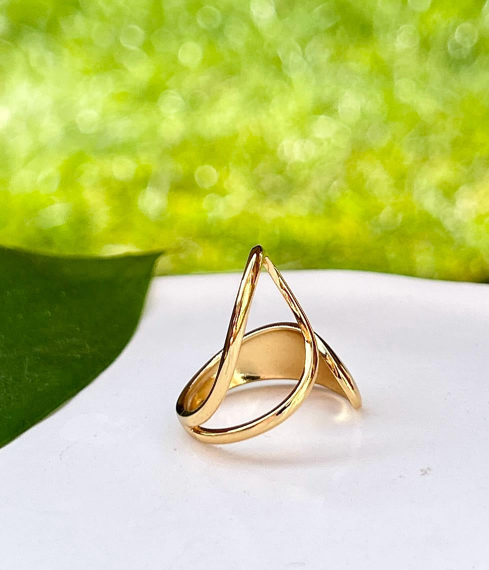 Waterproof Gold Ring, Statement Ring Band, Chunky Gold Ring, Non Tarnish