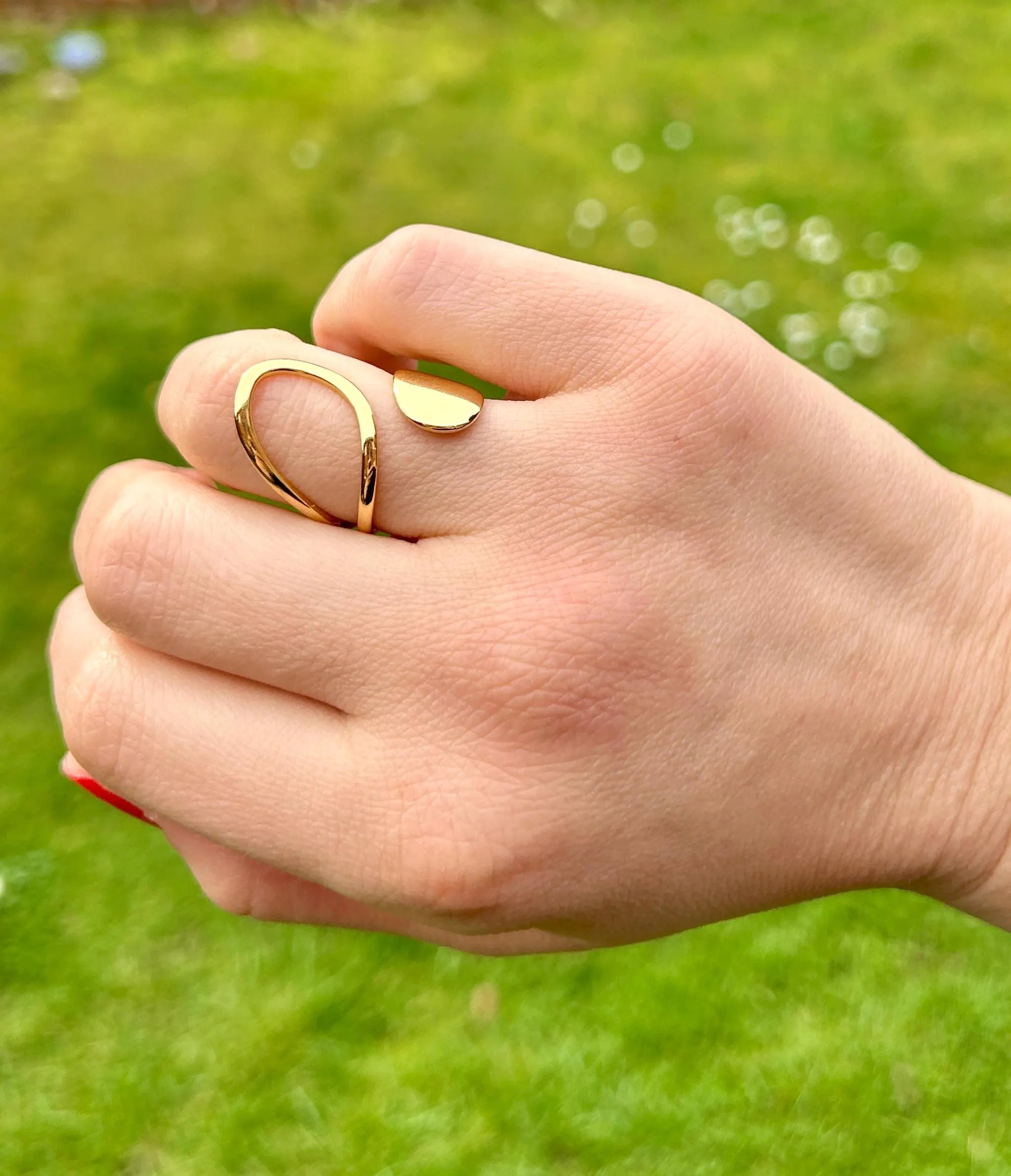 Waterproof Gold Ring, Statement Ring Band, Chunky Gold Ring, Non Tarnish
