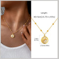 18K Gold Plated Pearl Shell Conch Starfish Summer Beach Necklace, Charms Necklace for Women,Stainless Steel Waterproof Jewelry
