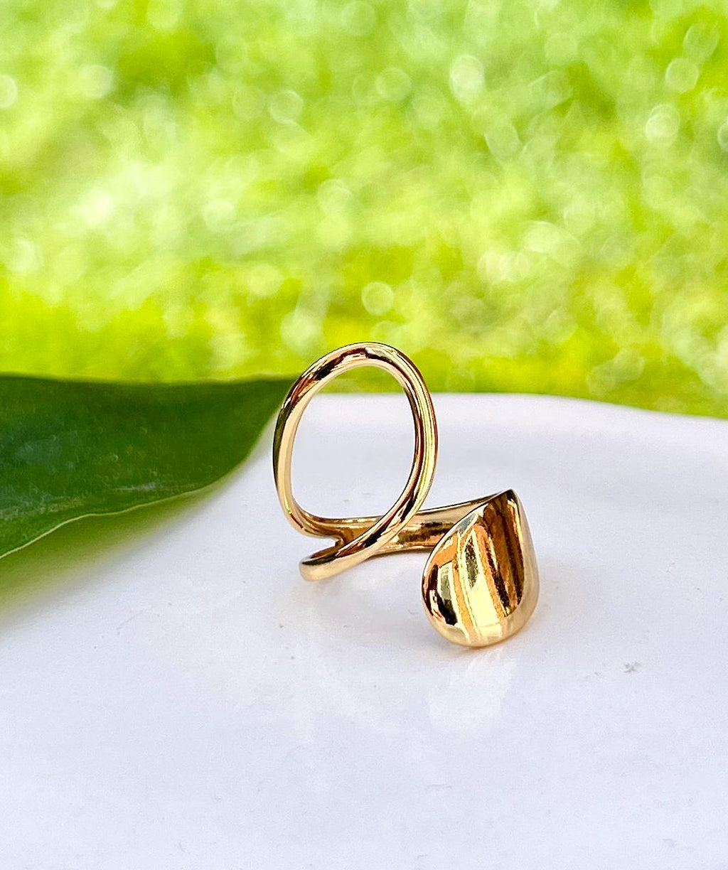 Waterproof Gold Ring, Statement Ring Band, Chunky Gold Ring, Non Tarnish