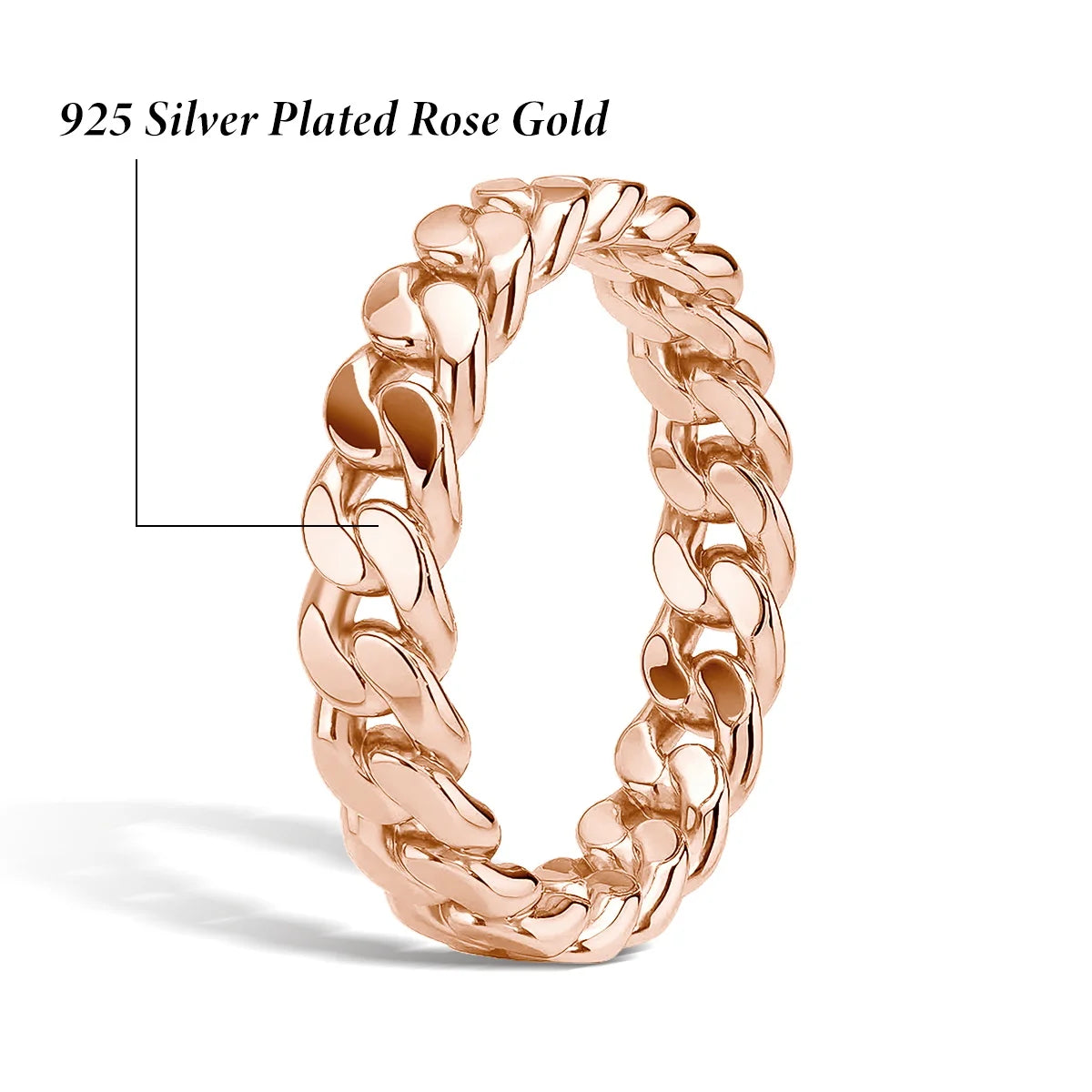 14K Gold Filled Chunky Chain Ring Retro Woven Link Statement Ring for Women Men Unisex Hypoallergenic Fashion Wedding Jewelry