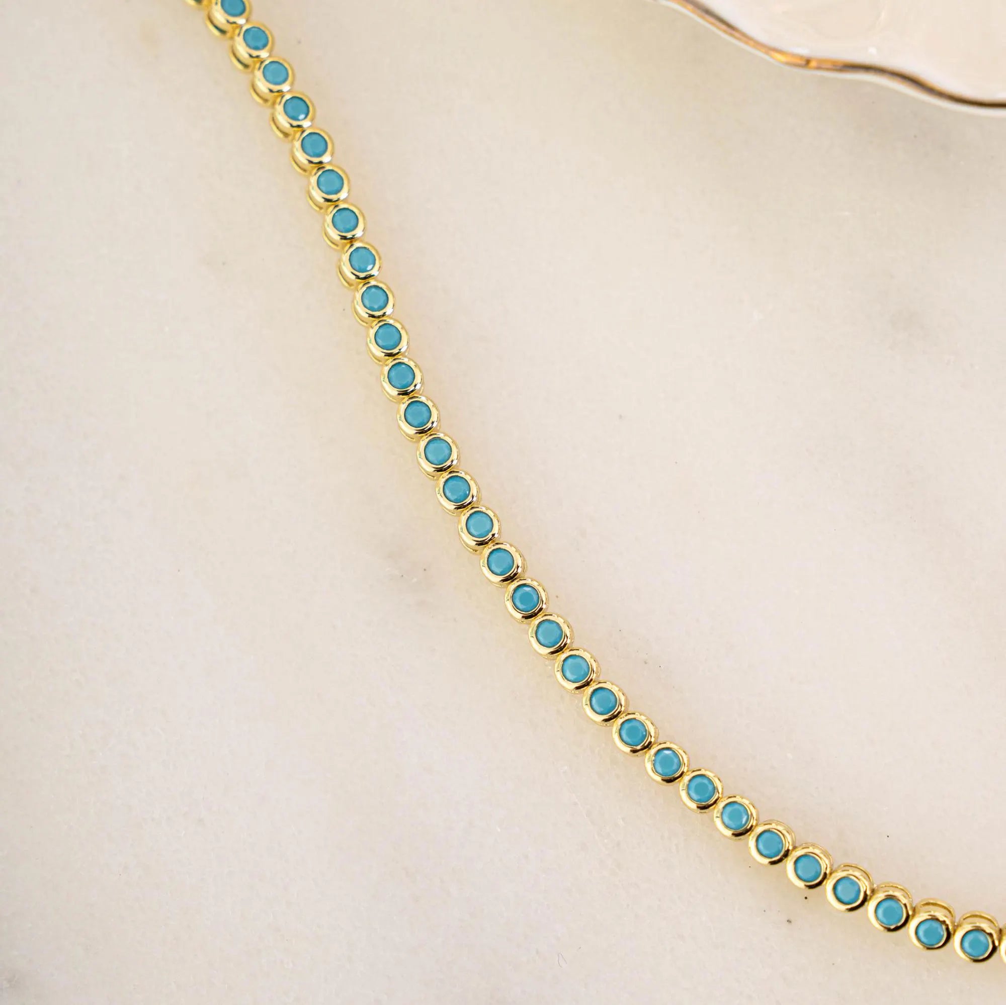 Turquoise Tennis Bracelet, Turquoise Jewelry, Gemstone Bracelet, Gift for Her, Gold Bracelet, Silver Bracelet, Turquoise Bracelet