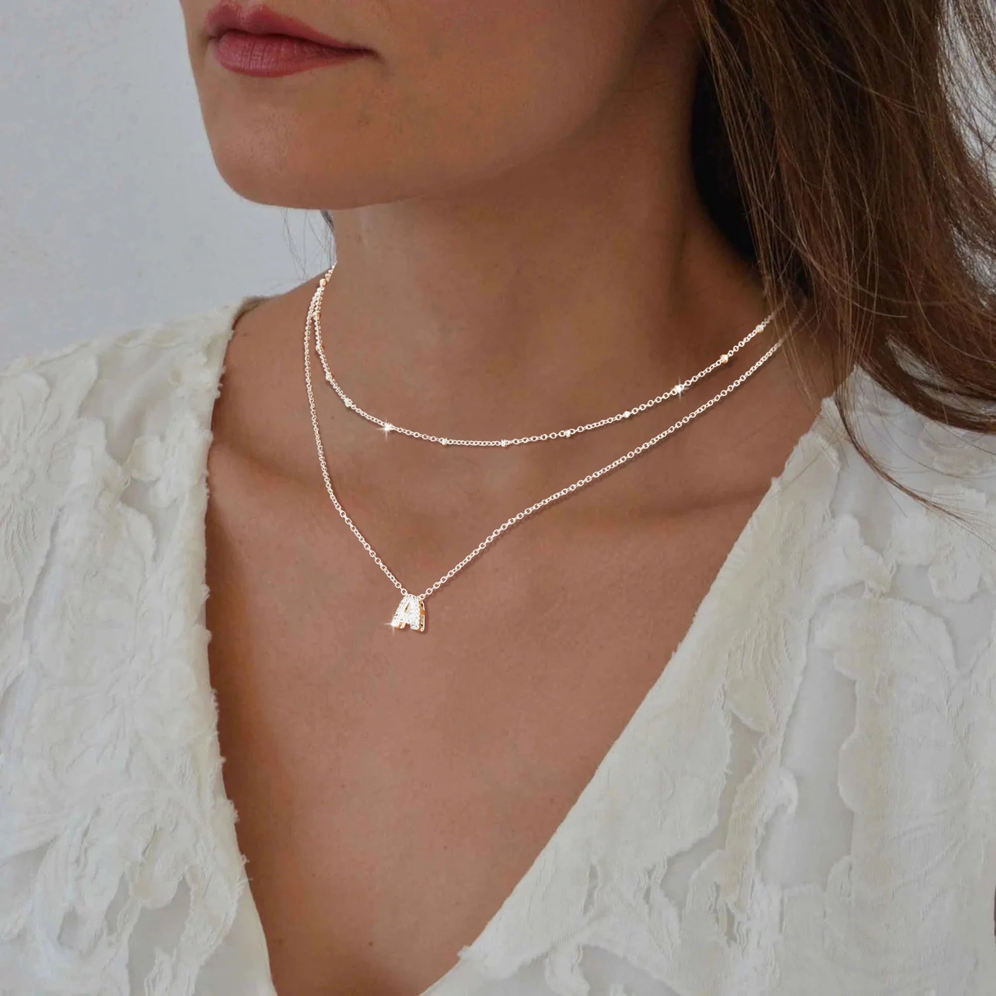 S925 Sterling Silver Plated Initial Necklaces for Women Girls CZ Letter X Necklace Set Birthday Graduation Jewelry Gifts Teen Her Wife Mom Girlfriend Female Adults Kids Ideas