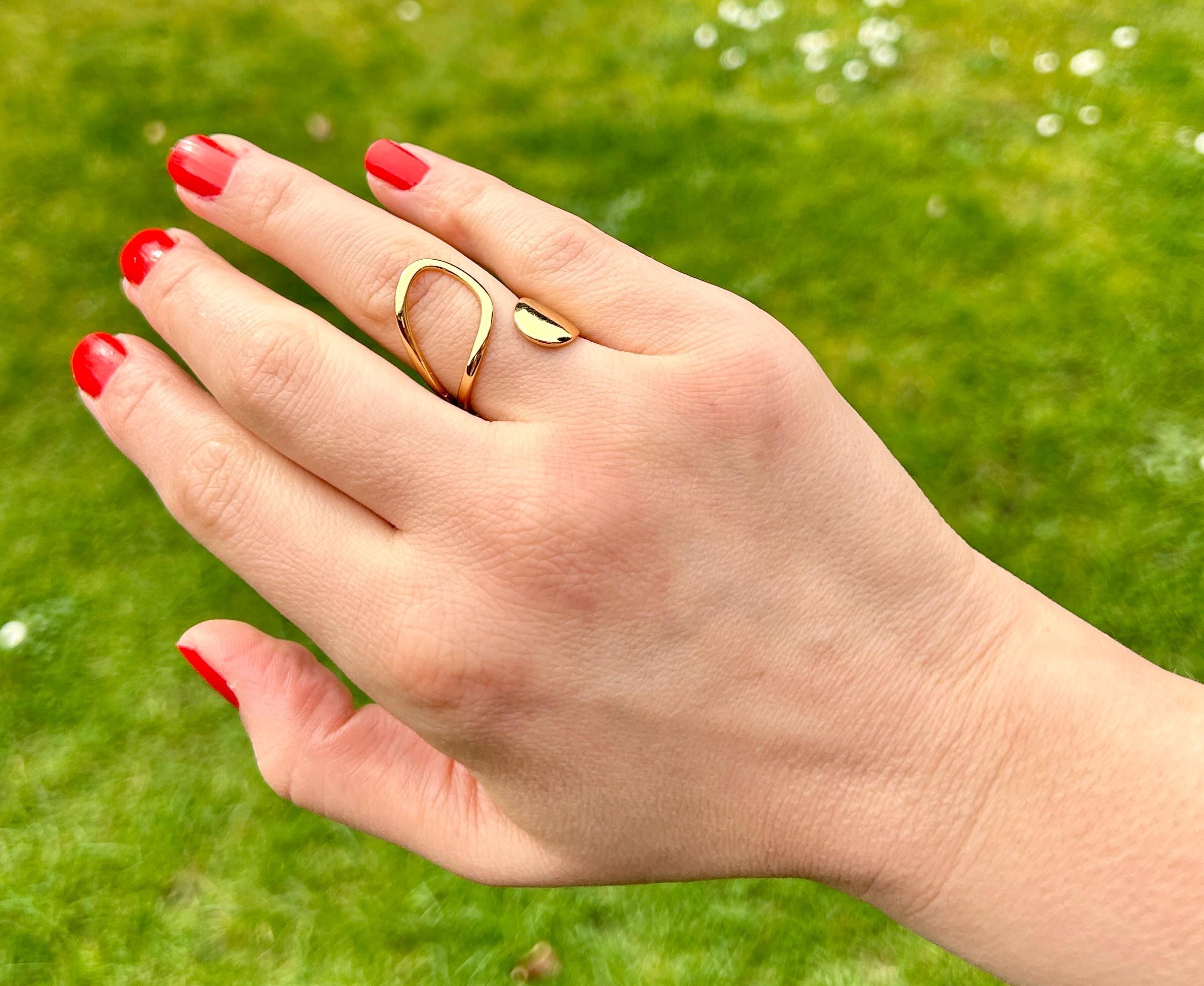 Waterproof Gold Ring, Statement Ring Band, Chunky Gold Ring, Non Tarnish