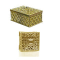 2 Pcs Mini Treasure Storage Jewelry Box Silver-Color Hollow Flower Pattern Jewelry Case Boxes for Necklace Earring Ring