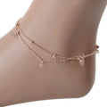 Women'S Fashion Jewelry Gold Tone Rose Flower Anklet Ankle Bracelet