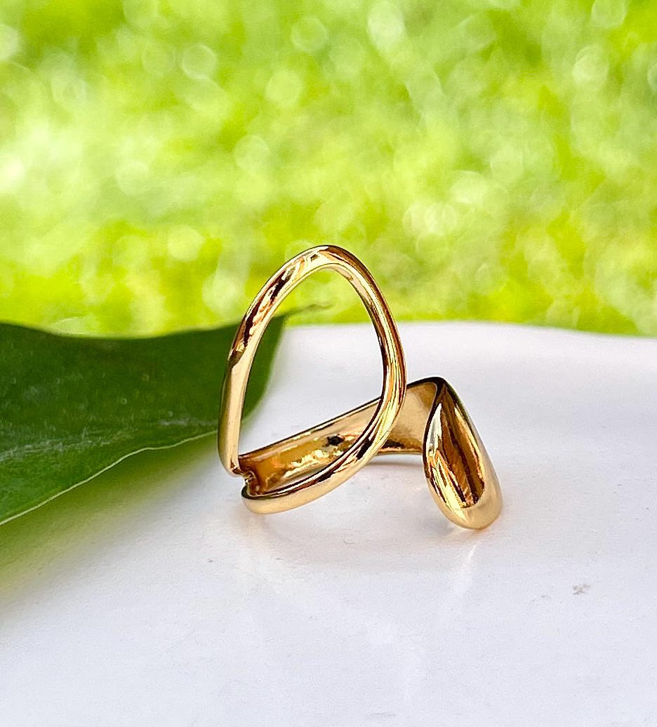 Waterproof Gold Ring, Statement Ring Band, Chunky Gold Ring, Non Tarnish