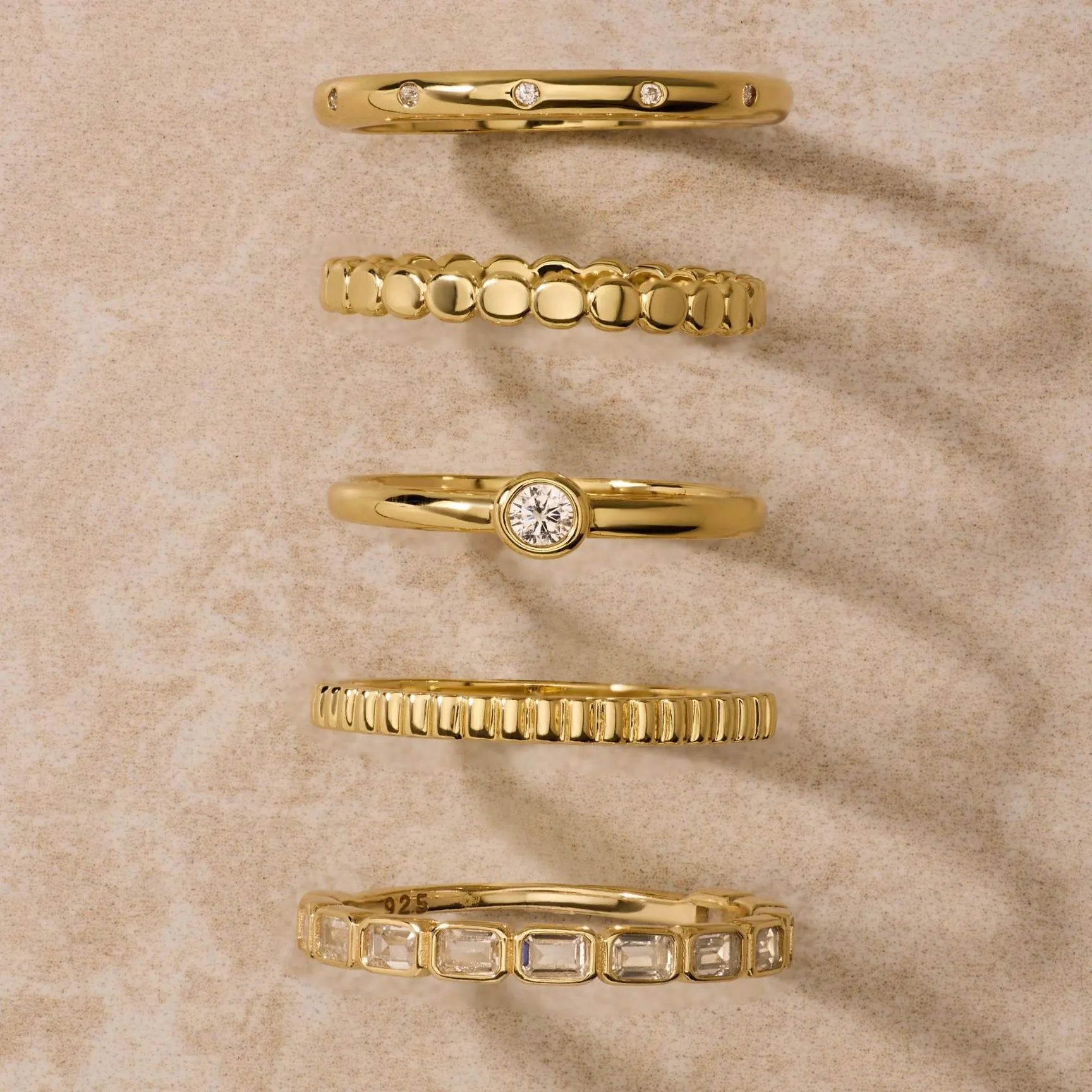 14K Gold Eternity Ring Diamond Ring for Women Wedding Band Stackable Ring Statement Rings Gold Ring Minimalist Ring Mom Gift for Her