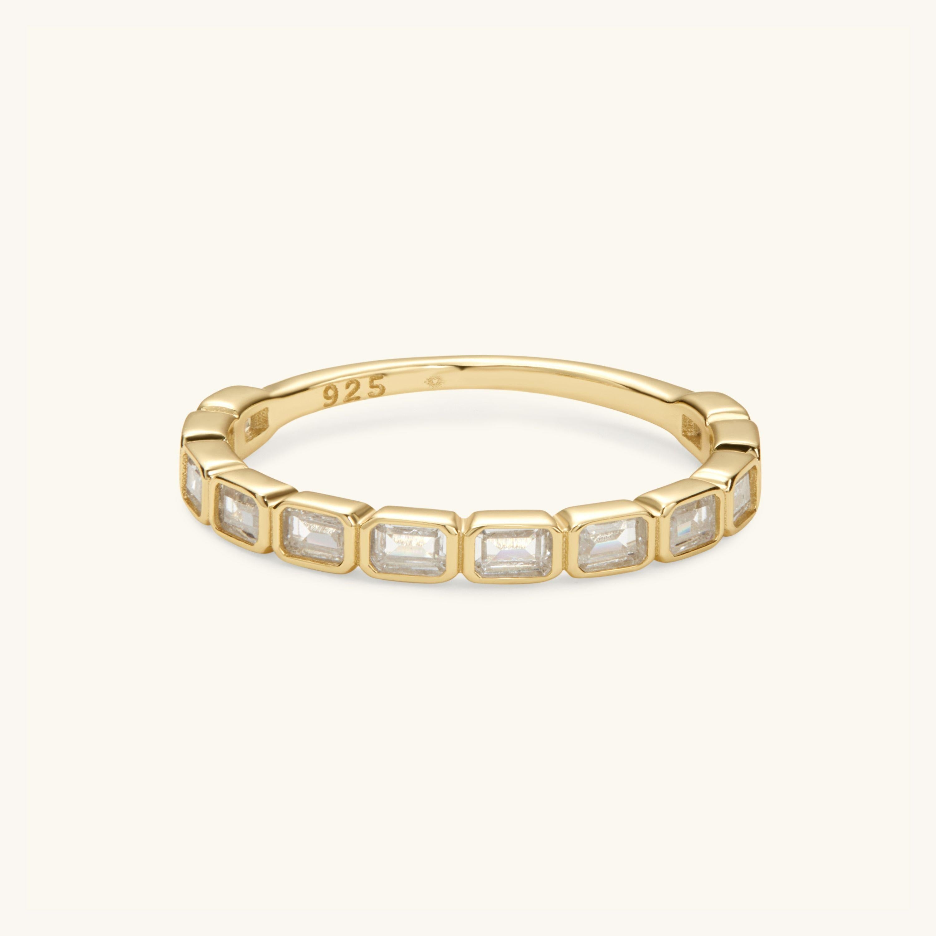 14K Gold Eternity Ring Diamond Ring for Women Wedding Band Stackable Ring Statement Rings Gold Ring Minimalist Ring Mom Gift for Her
