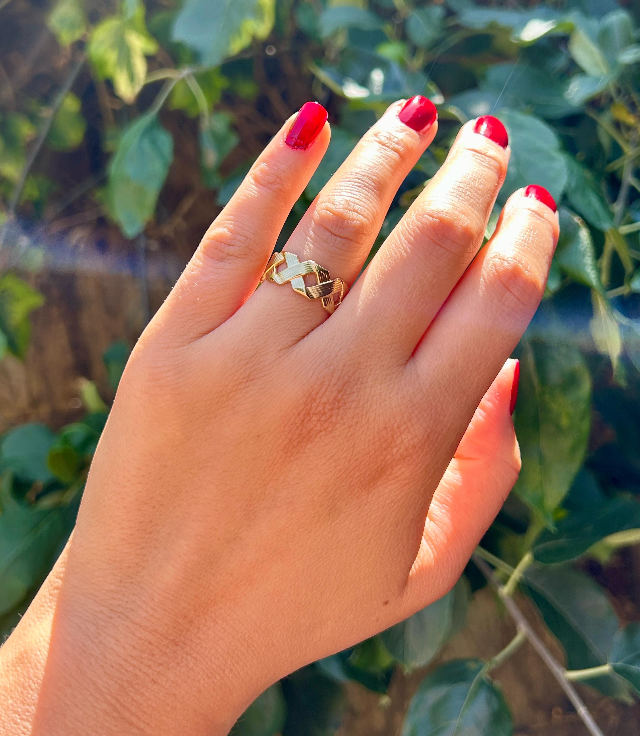 Waterproof Gold Ring, Adjustable Open Ring, Gold Thumb Ring, Tarnish Free Ring, Minimalist Jewellery, Stacking Rings, Twisted Rope Ring