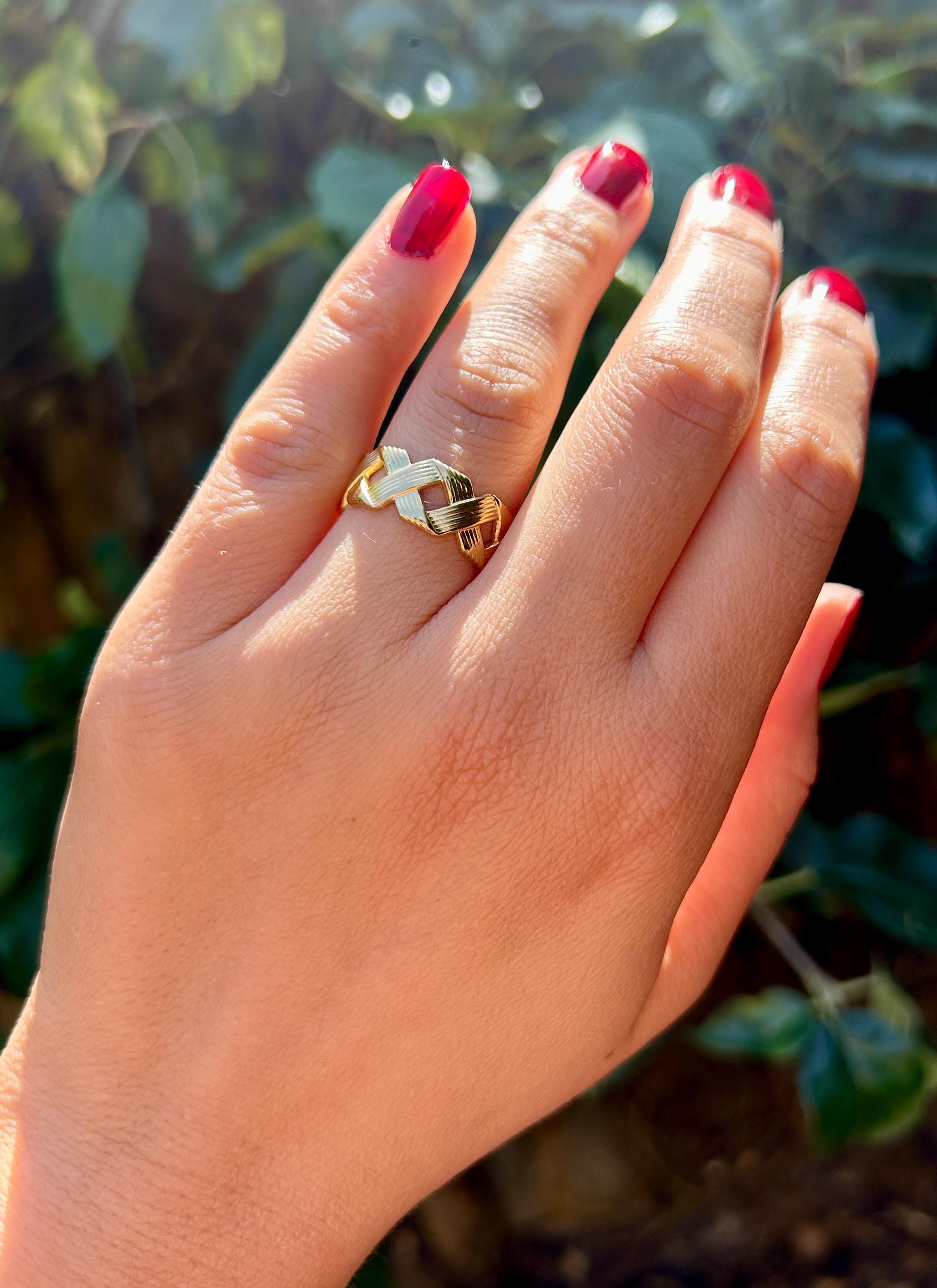 Waterproof Gold Ring, Adjustable Open Ring, Gold Thumb Ring, Tarnish Free Ring, Minimalist Jewellery, Stacking Rings, Twisted Rope Ring