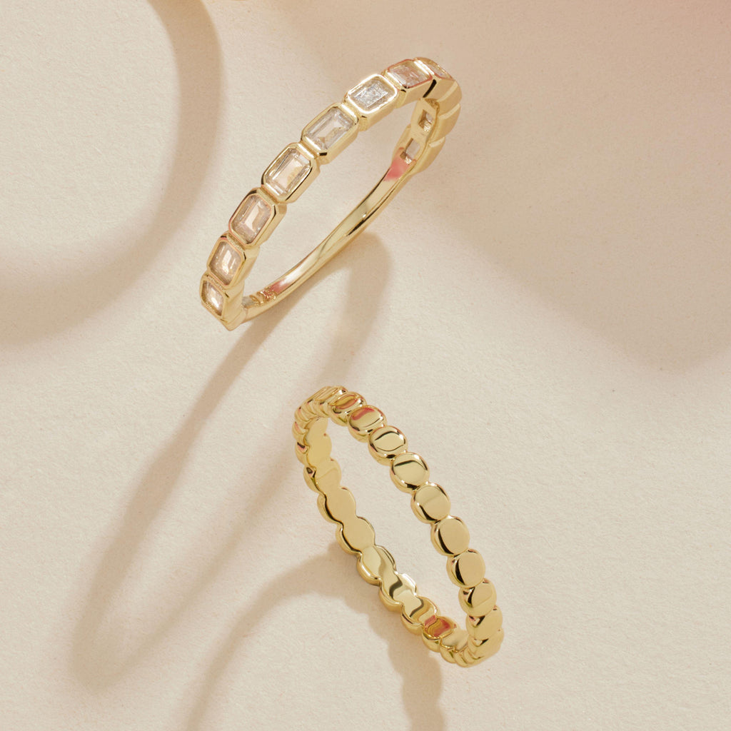 14K Gold Eternity Ring Diamond Ring for Women Wedding Band Stackable Ring Statement Rings Gold Ring Minimalist Ring Mom Gift for Her